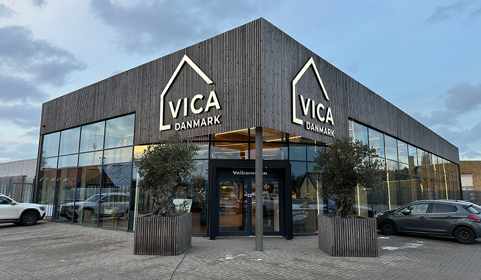 VICA Danmarks hovedkontor, der illustrerer hvordan en dansk SMV styrkede cybersikkerhed, resiliens og beredskab mod hackerangreb.