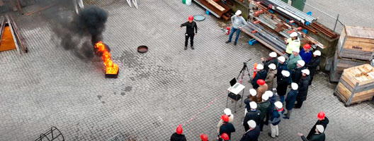 Picture from our fire test within Project METAFUEL