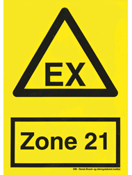 Skilt EX Zone 21