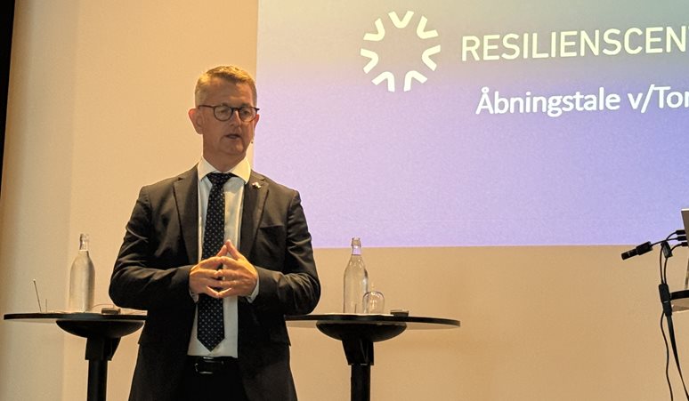 Beredskabs- og samfundssikkerhedsminister Torsten holdt åbningstalen ved konferencen Resiliens 2025
