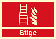 Brand skilt stige efterlysende